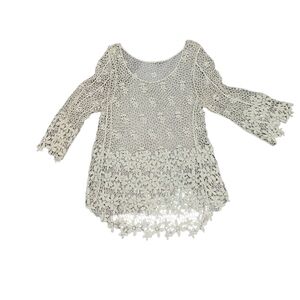 Pull over swimsuit cover cream color